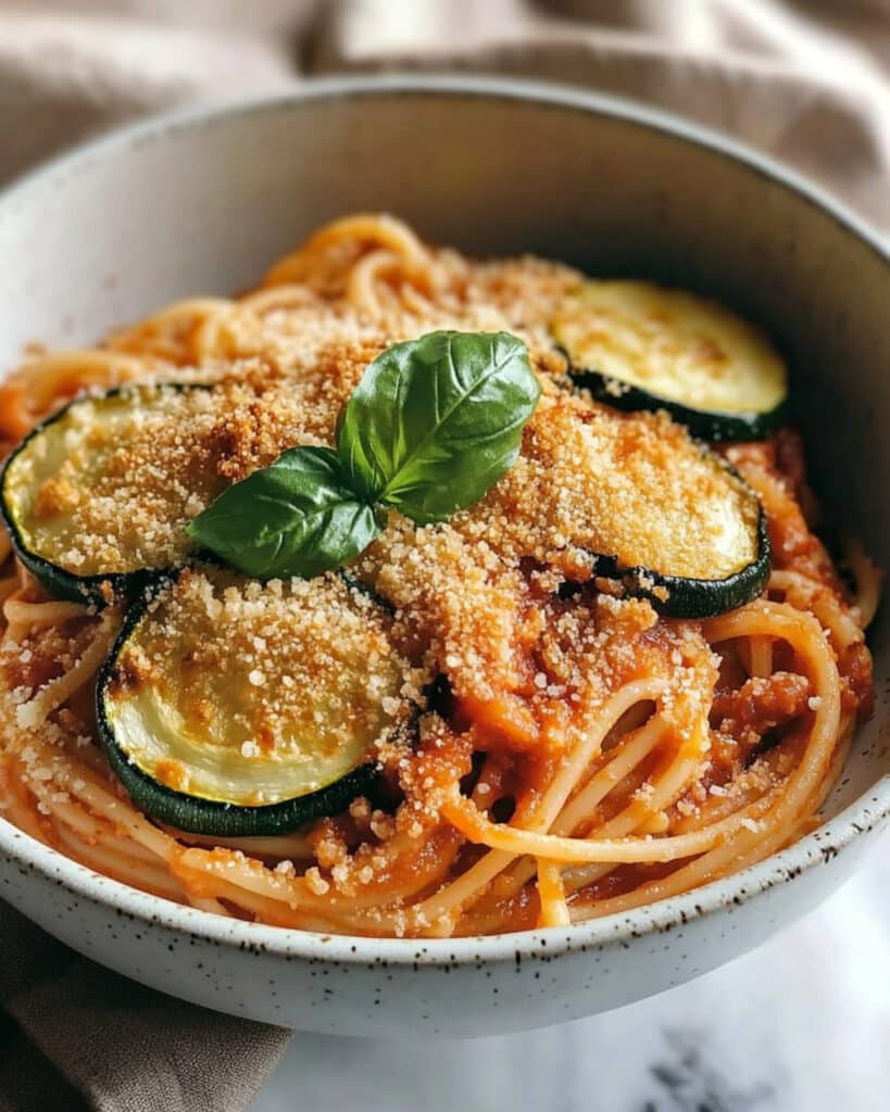 Spaghetti with Crispy Zucchini Recipe