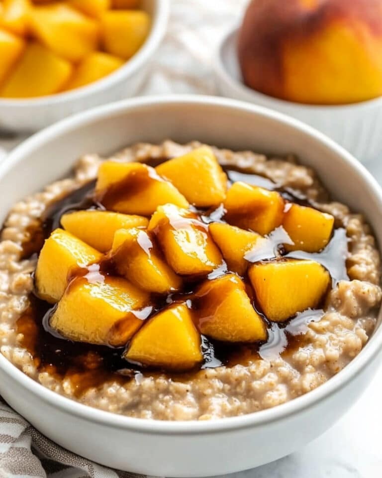 Healthy Peach Steel Cut Oats Recipe