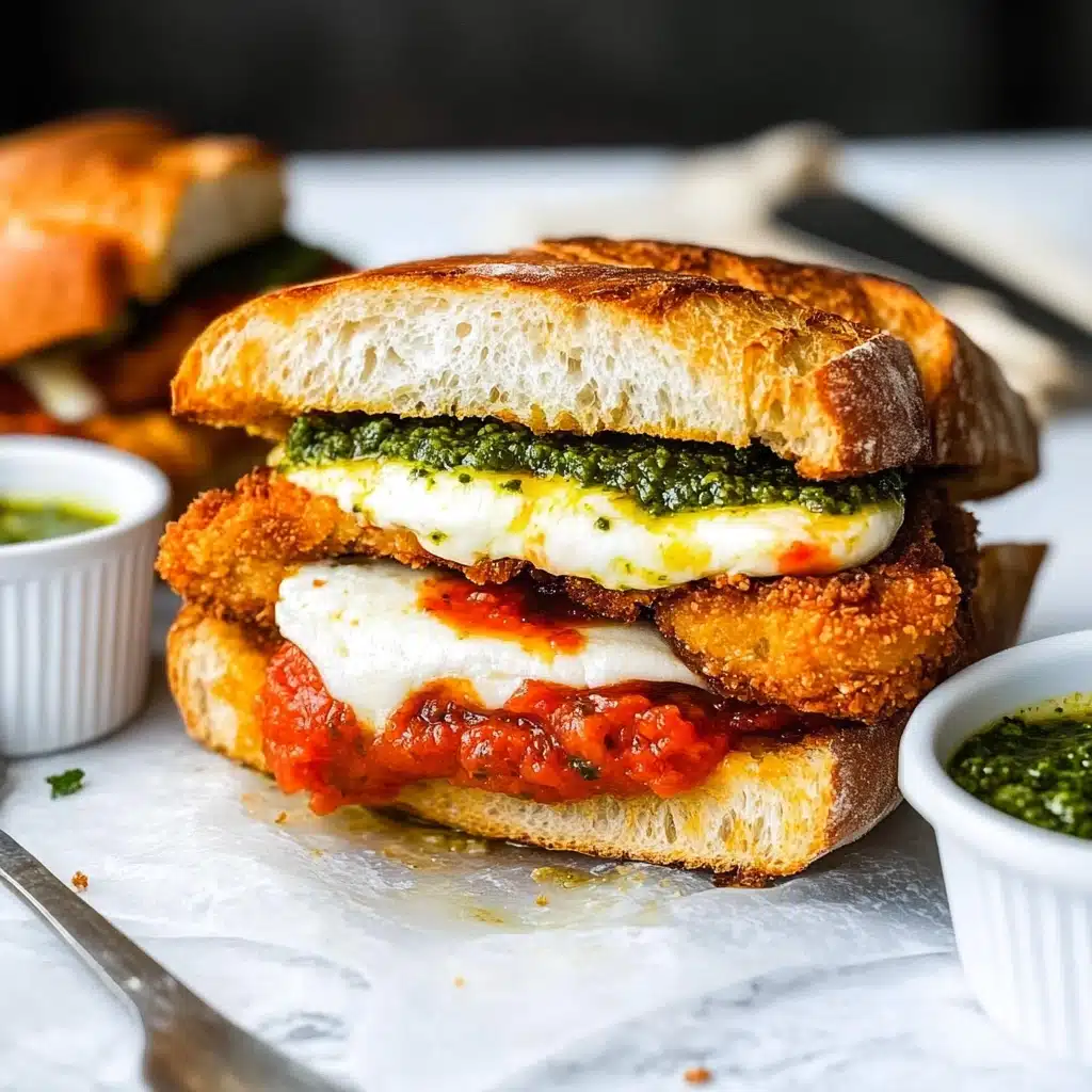 Garlic Bread Chicken Parmesan Sandwiches Recipe - Recipe Image