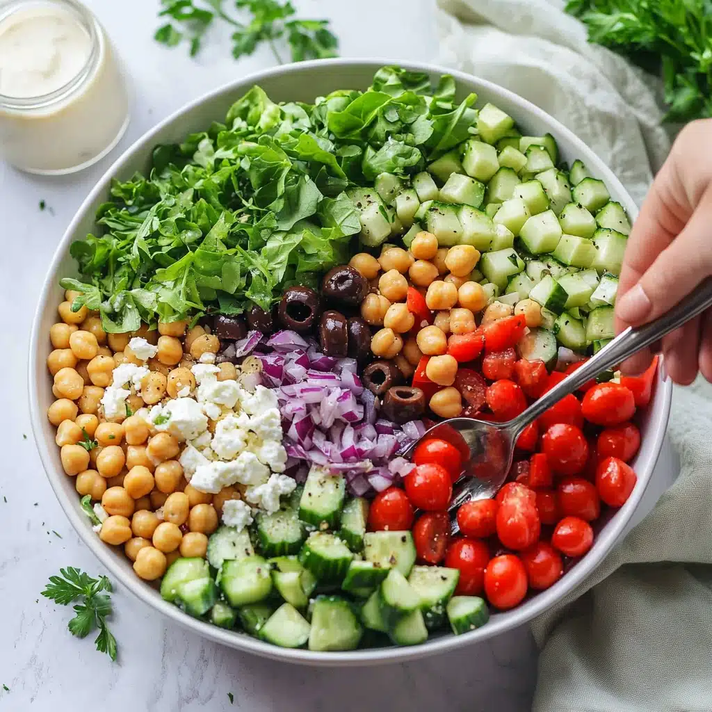 Mediterranean Chickpea Feta Salad Recipe - Recipe Image