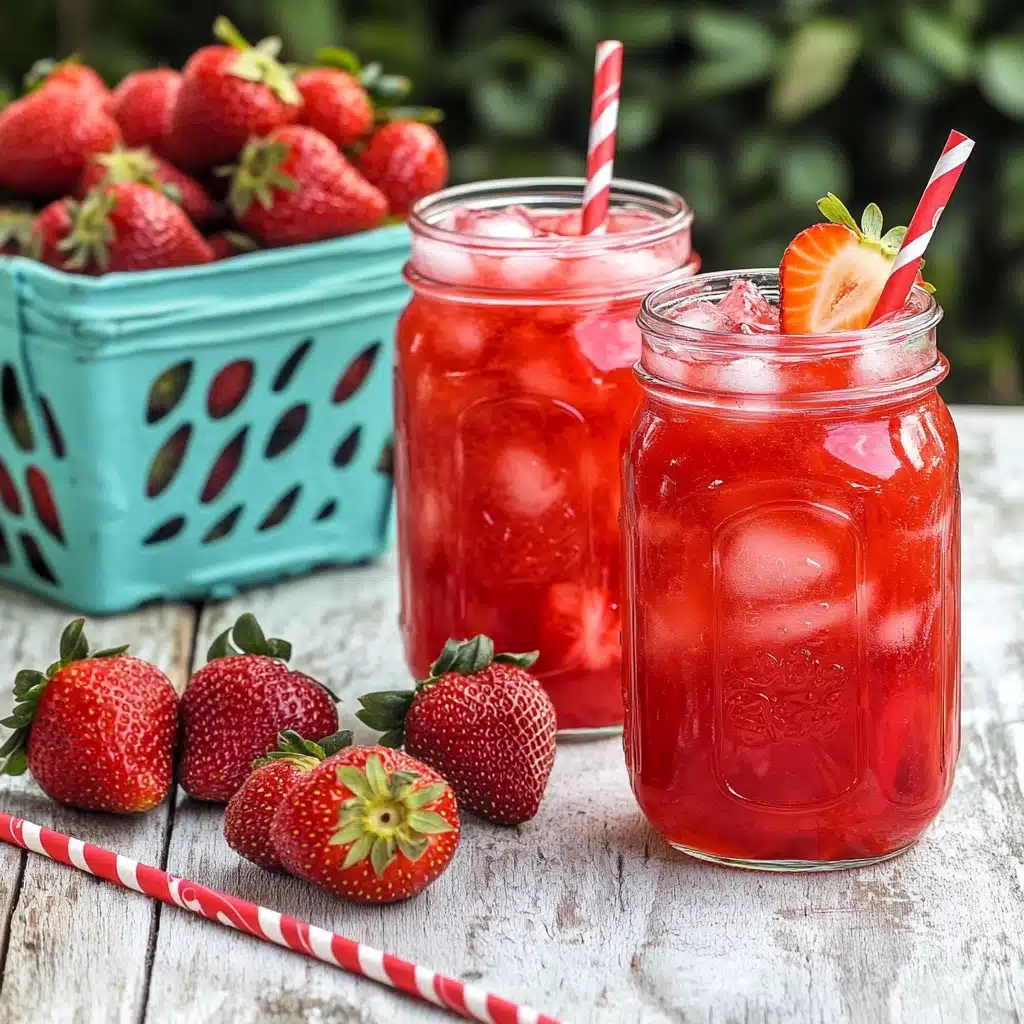Southern Strawberry Sweet Iced Tea Recipe - Recipe Image