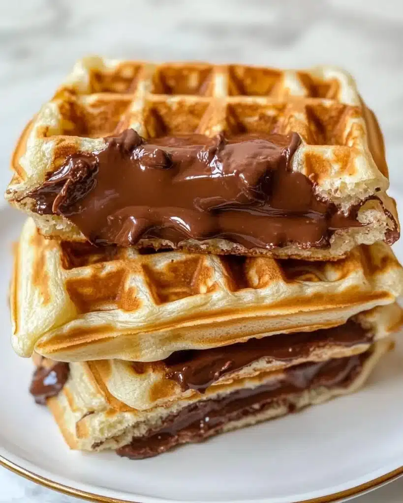 Nutella Stuffed Waffles Recipe