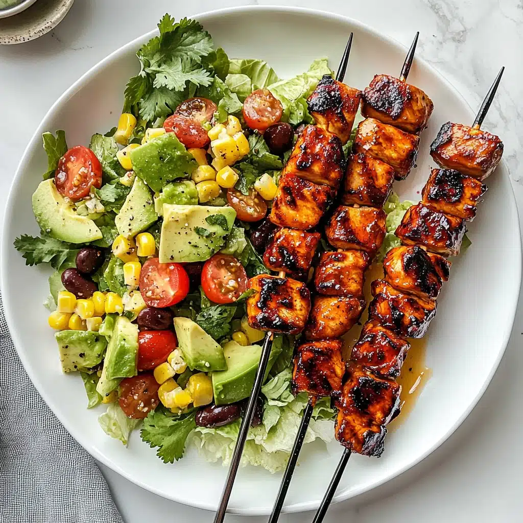 BBQ Chicken Skewer Salad with W30 Herby Ranch Recipe - Recipe Image
