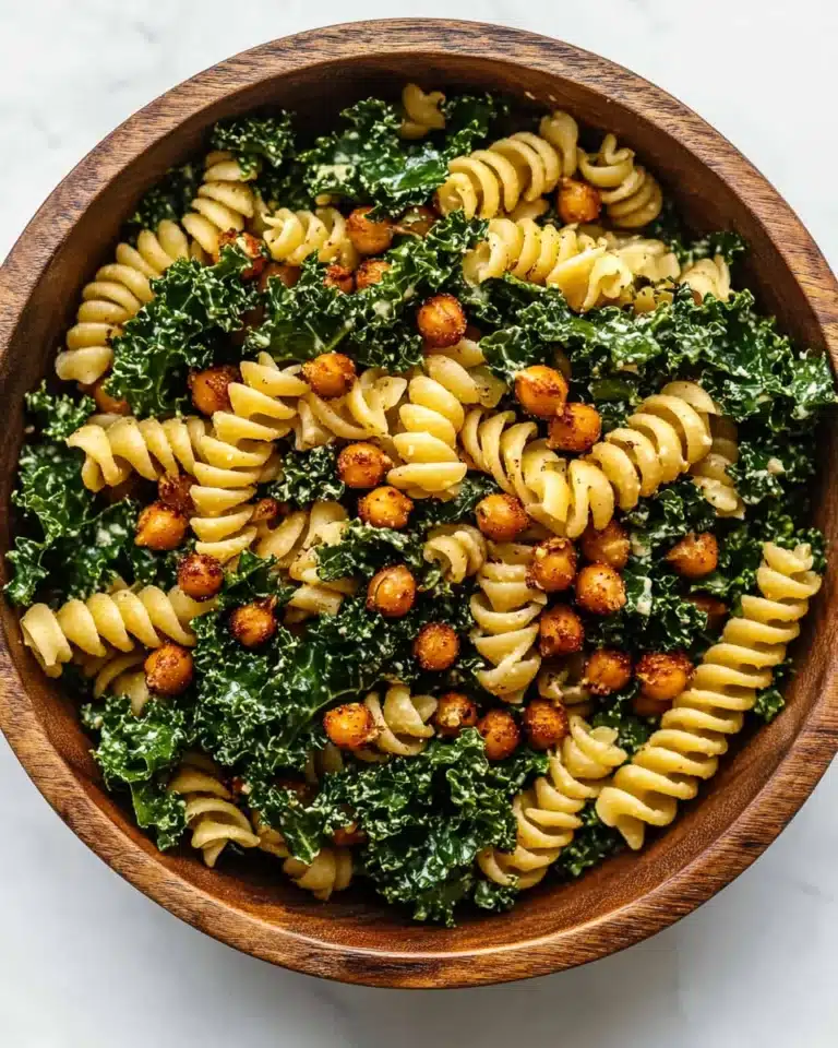 Smoky Caesar Kale Pasta Salad Recipe