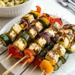 Grilled Halloumi Veggie Kebabs with Greek Flavors Recipe