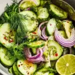 Lime-Kissed Avocado Cucumber Salad Recipe