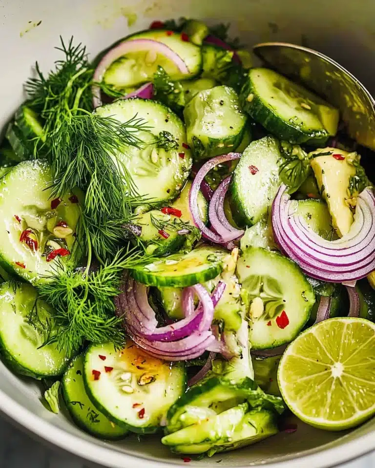 Lime-Kissed Avocado Cucumber Salad Recipe