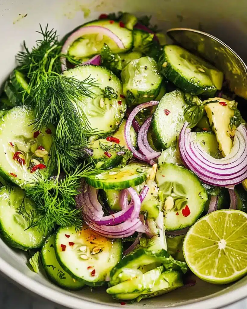 Lime-Kissed Avocado Cucumber Salad Recipe
