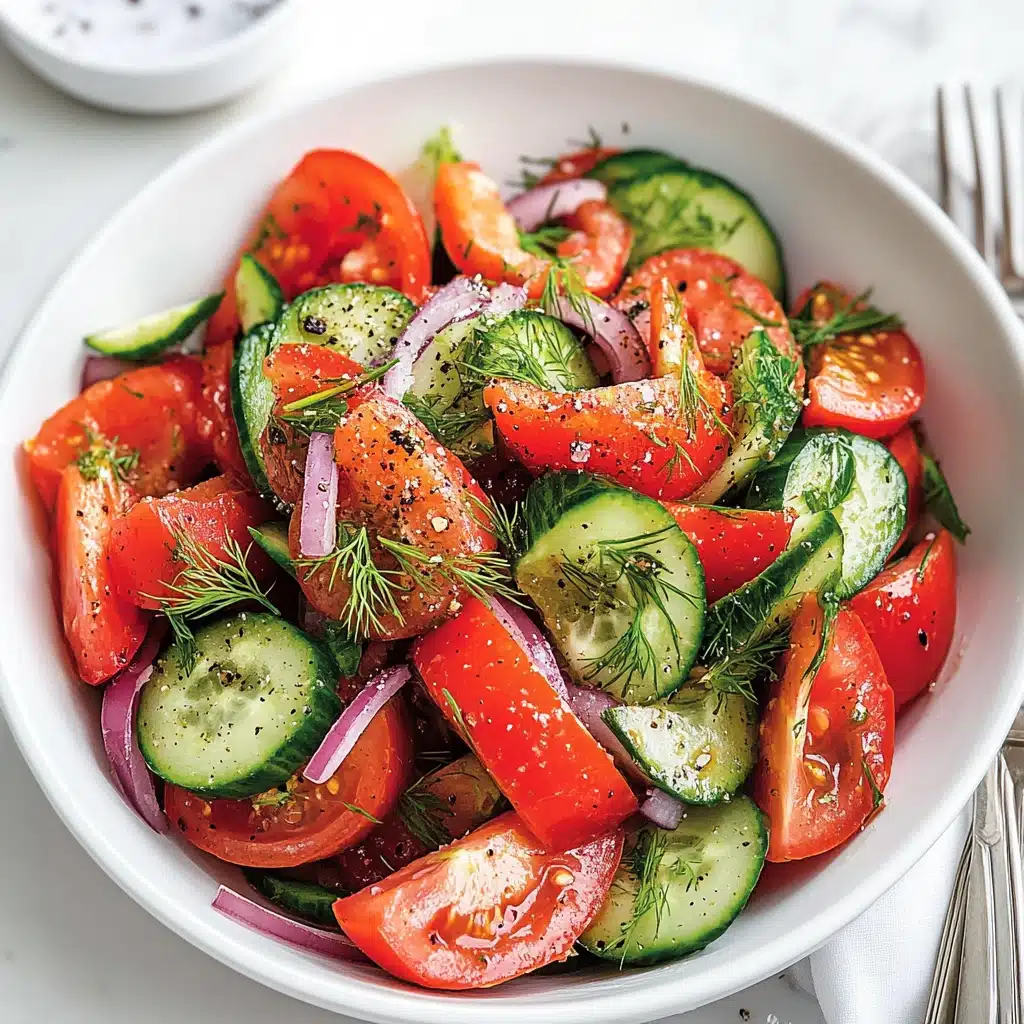 Fresh Herb Cucumber Tomato Salad Recipe - Recipe Image