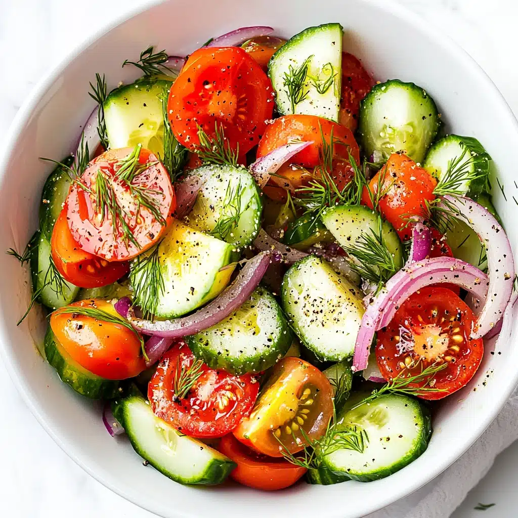 Fresh Herb Cucumber Tomato Salad Recipe - Recipe Image