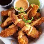 Crunchy Coconut Chicken Tenders with Bang Bang Sauce Recipe