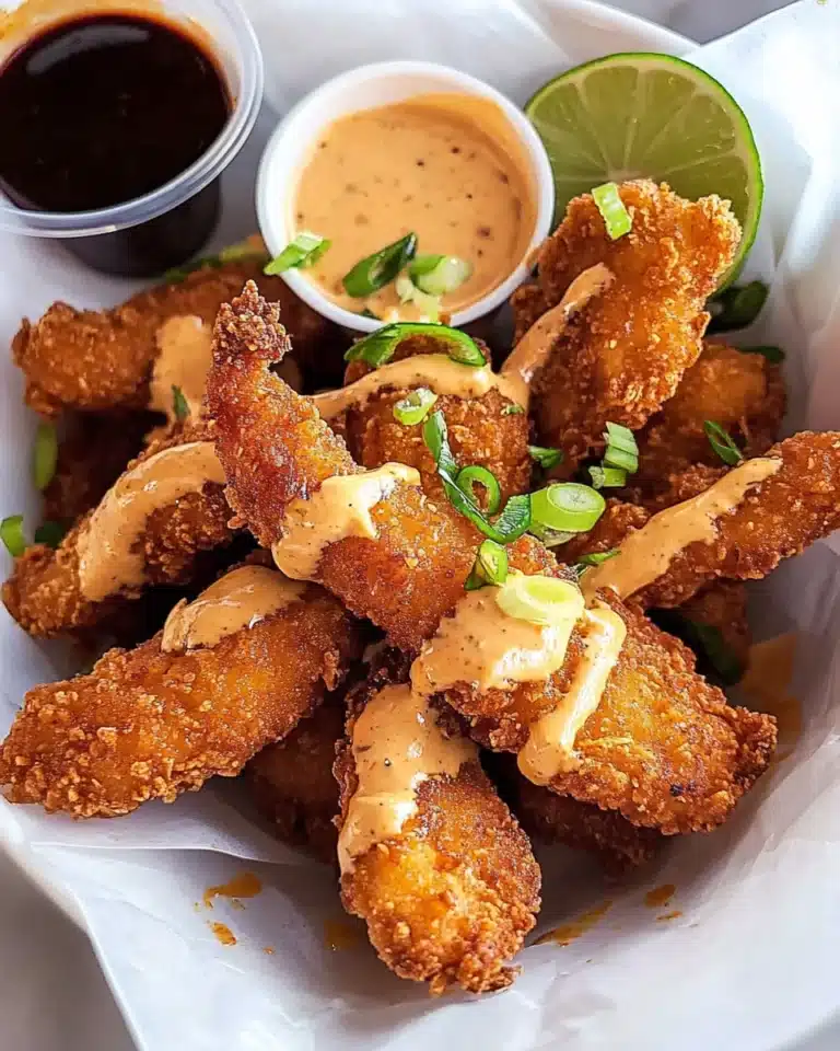 Crunchy Coconut Chicken Tenders with Bang Bang Sauce Recipe