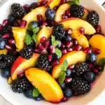 Basil Lime Peach Berry Salad Recipe