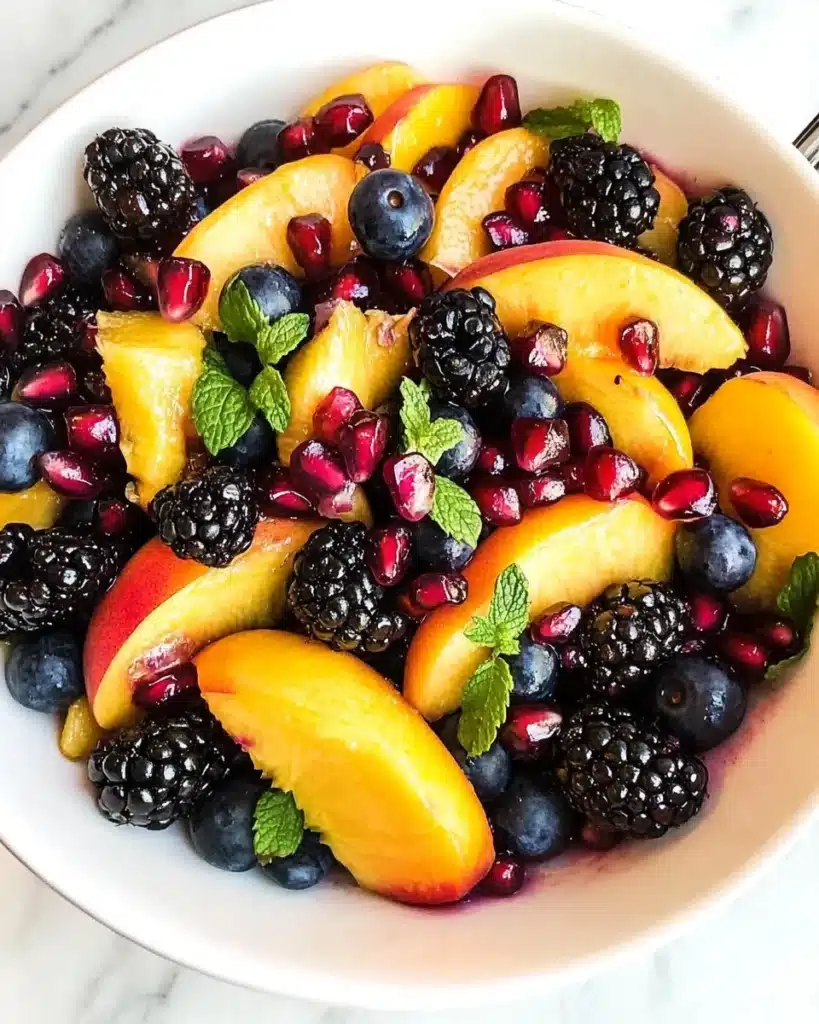Basil Lime Peach Berry Salad Recipe