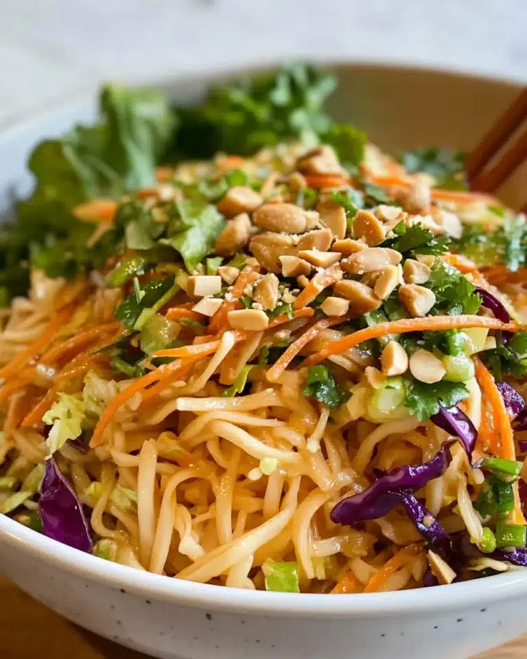 Thai Shrimp and Rice Noodle Salad with Peanut Dressing Recipe