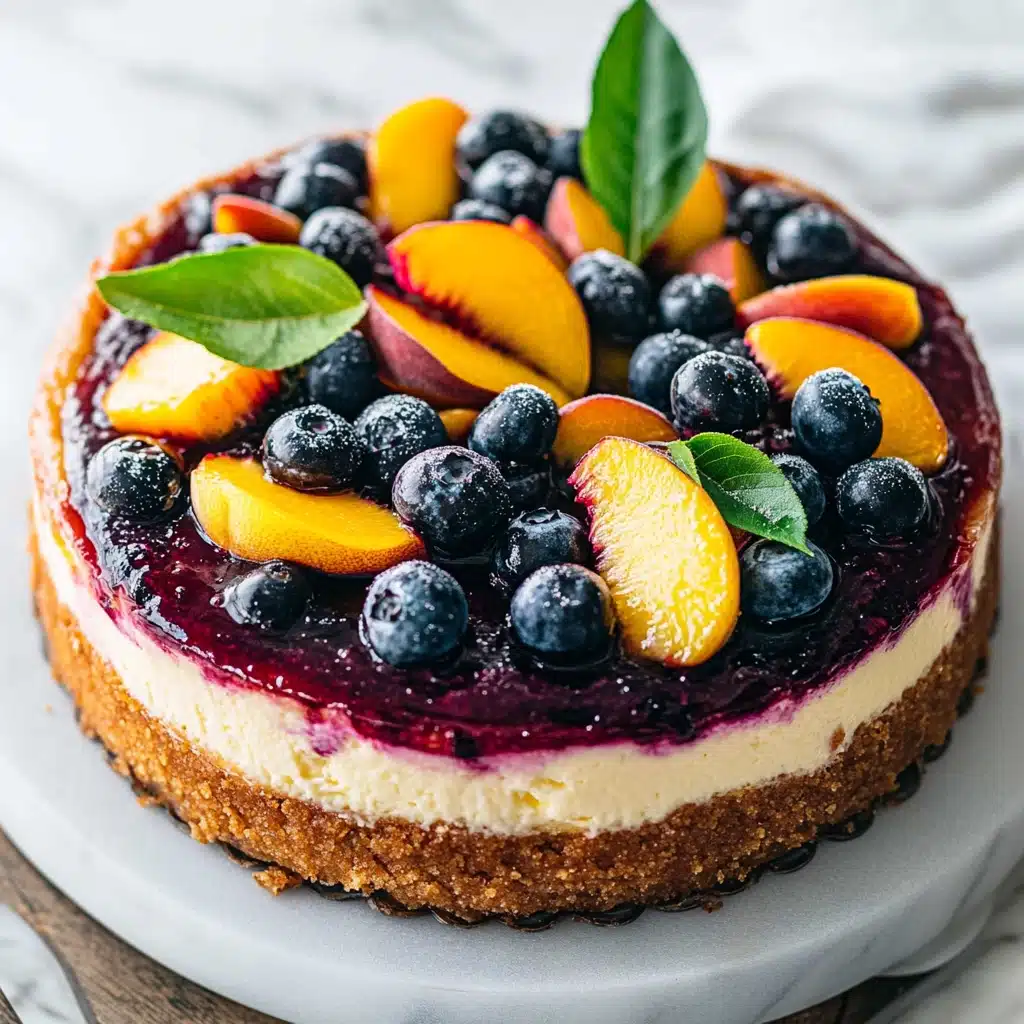 Blueberry Peach Cheesecake Delight Recipe - Recipe Image