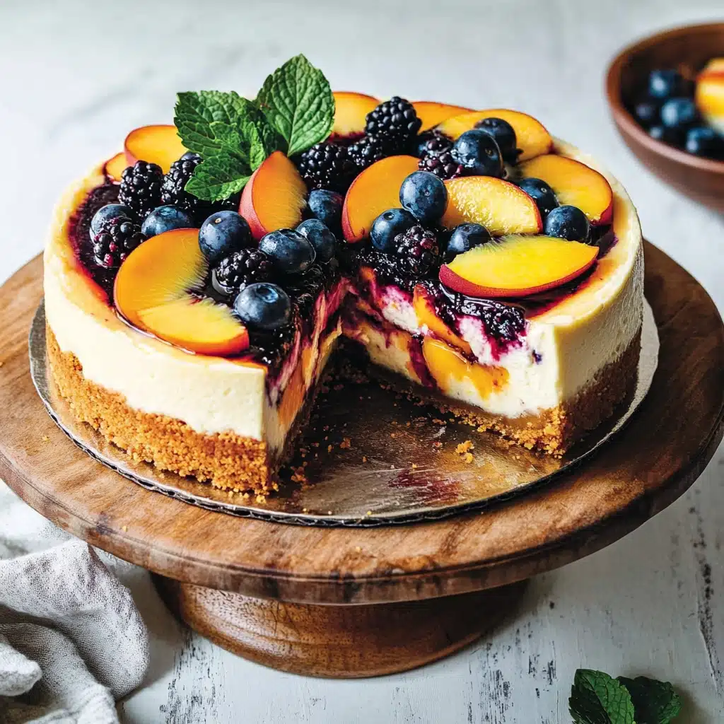 Blueberry Peach Cheesecake Delight Recipe - Recipe Image