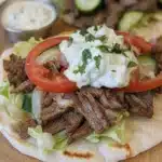 Slow Cooker Beef Gyros with Tzatziki Sauce Recipe