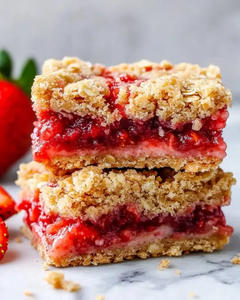 Strawberry Oatmeal Crumble Bars Recipe