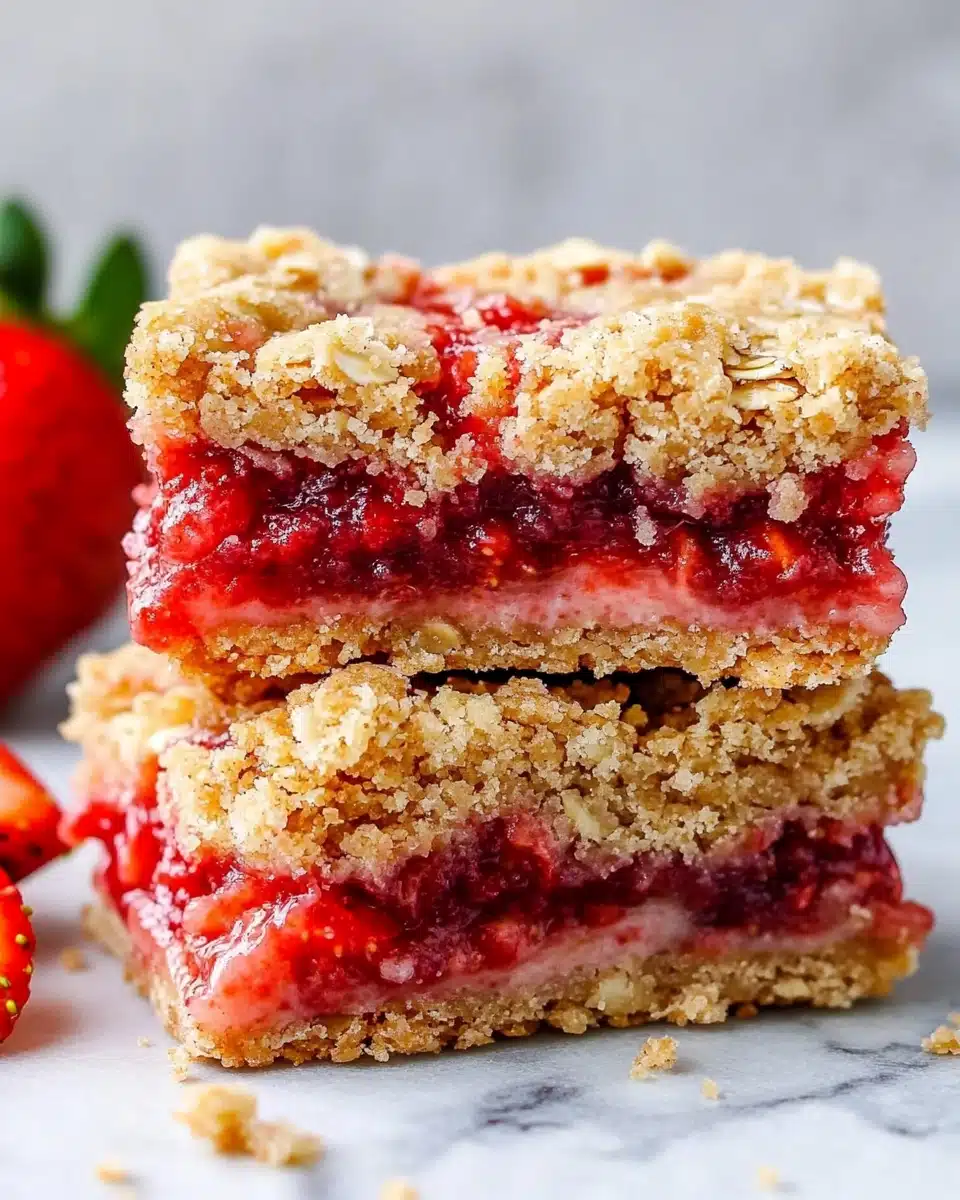 Strawberry Oatmeal Crumble Bars Recipe