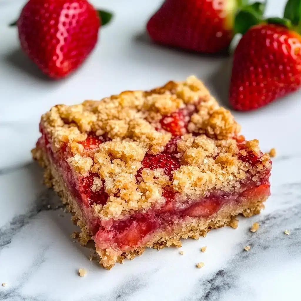 Strawberry Oatmeal Crumble Bars Recipe - Recipe Image