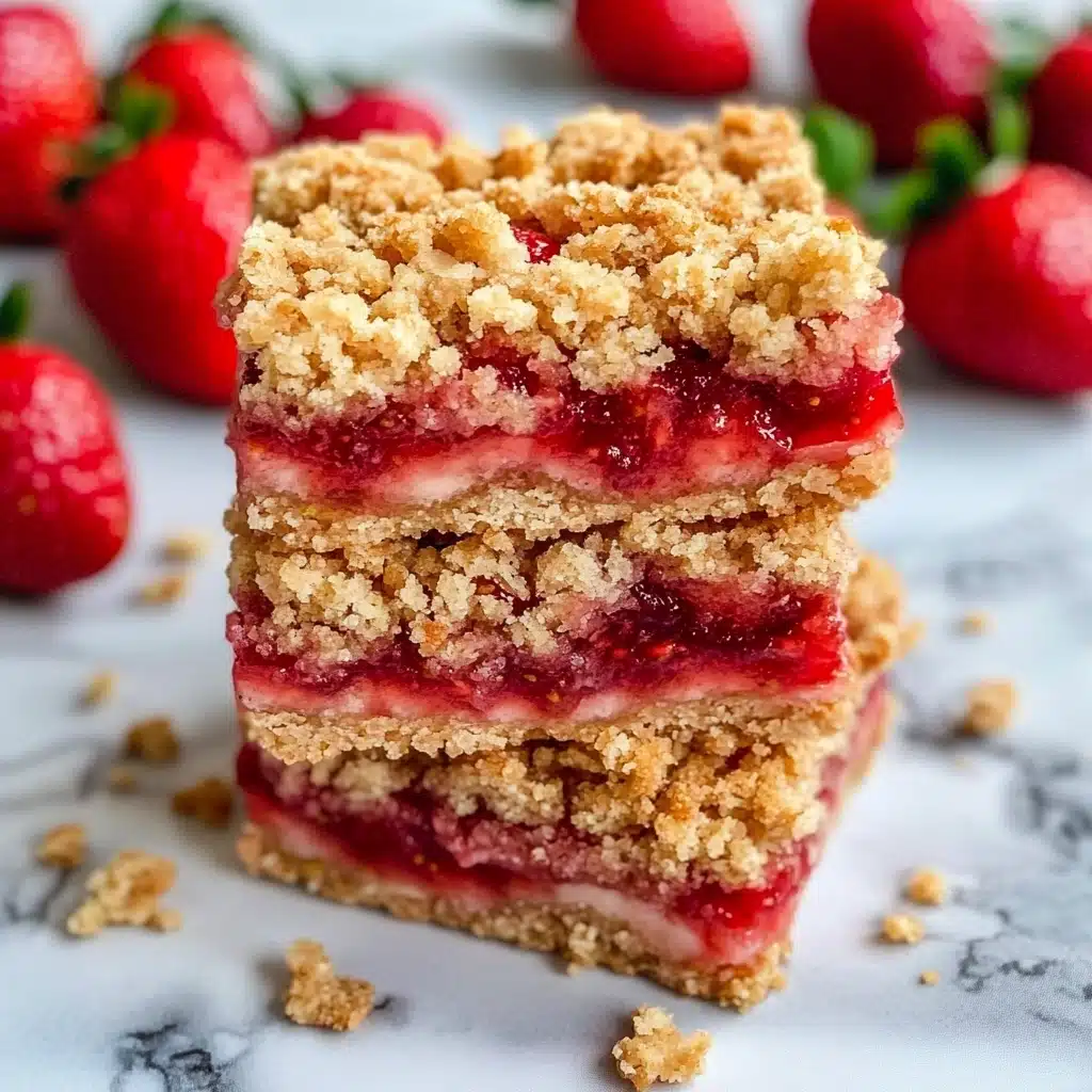 Strawberry Oatmeal Crumble Bars Recipe - Recipe Image