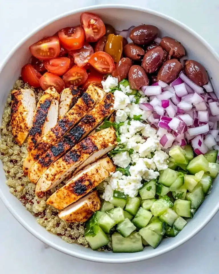Mediterranean Grilled Chicken Quinoa Bowls Recipe