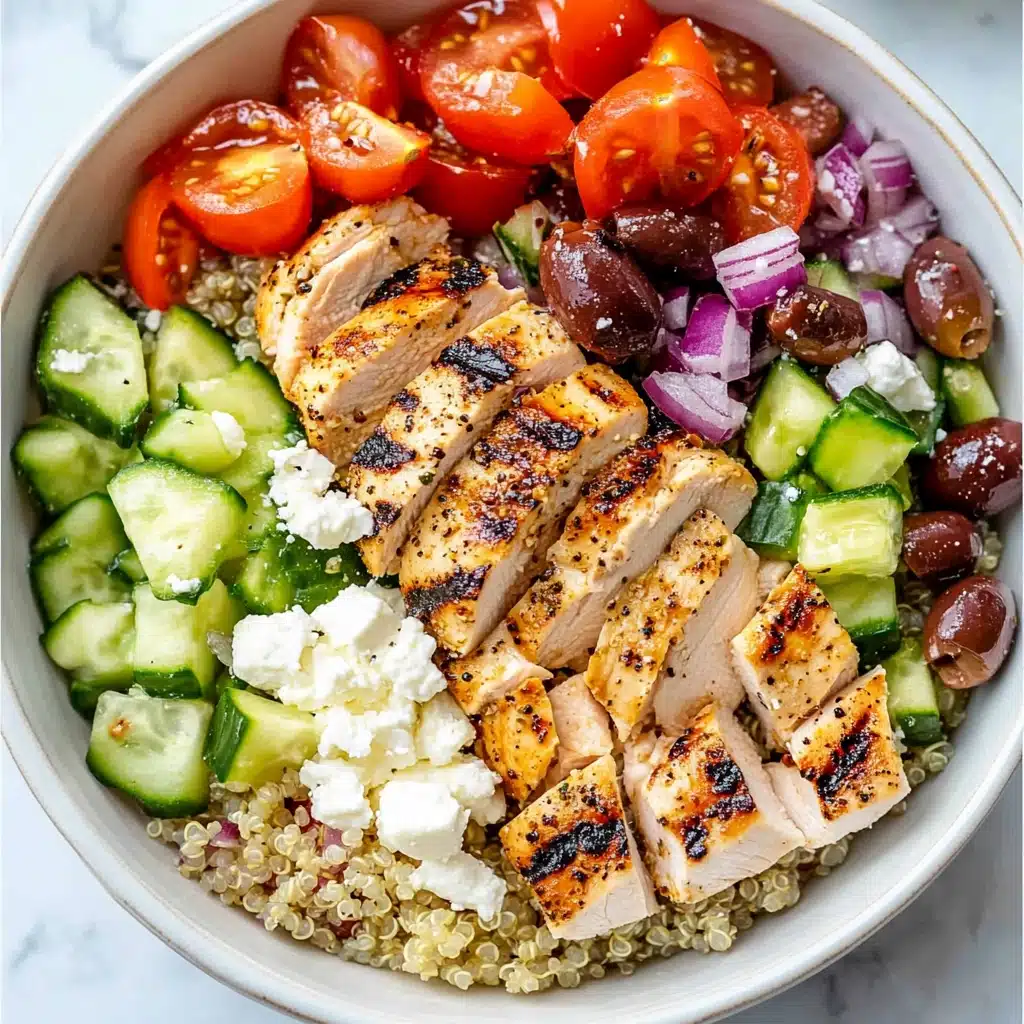 Mediterranean Grilled Chicken Quinoa Bowls Recipe - Recipe Image