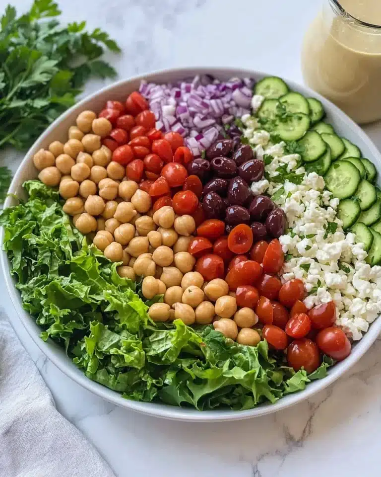 Mediterranean Chickpea Feta Salad Recipe
