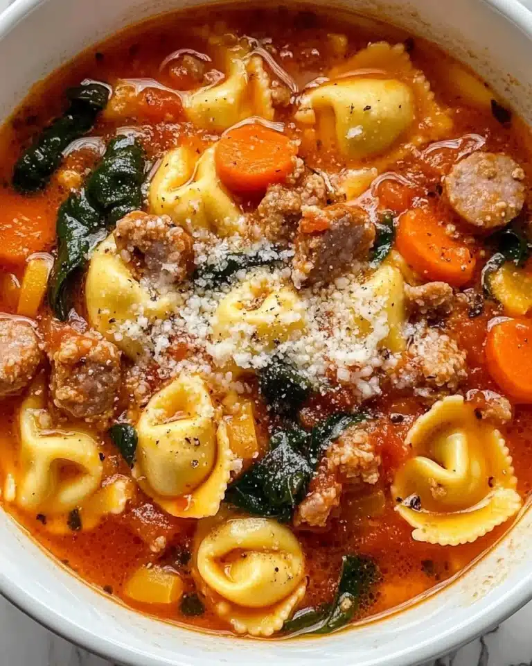 Creamy Tortellini Sausage Soup Recipe