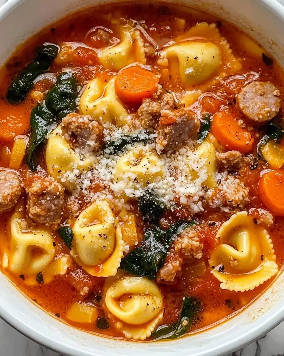 Creamy Tortellini Sausage Soup Recipe