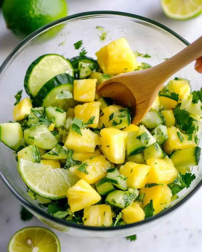 Zesty Pineapple Cucumber Salad Recipe