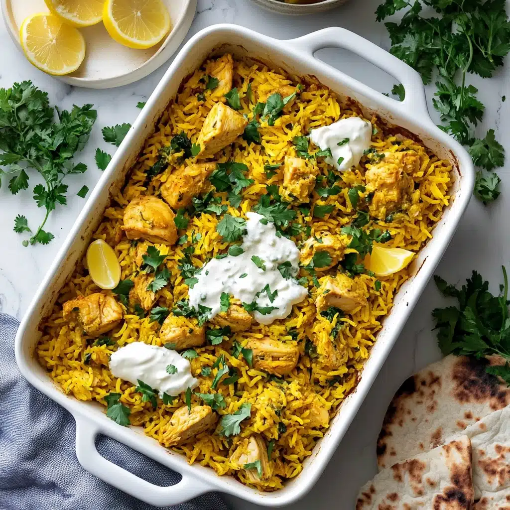 Greek-Inspired One-Pan Chicken and Rice Recipe - Recipe Image