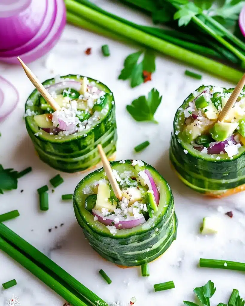 Buffalo Chicken Cucumber Roll Ups Recipe