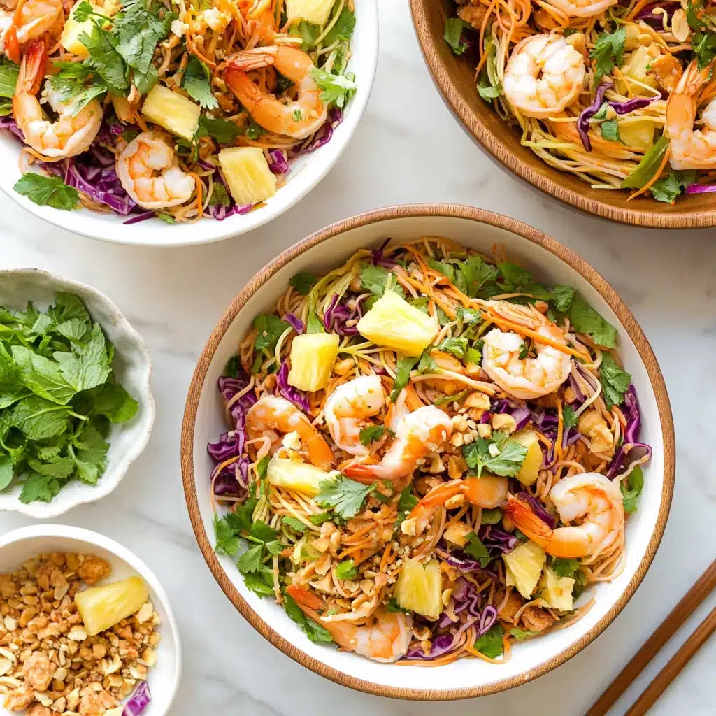 Thai Shrimp and Rice Noodle Salad with Peanut Dressing Recipe - Recipe Image