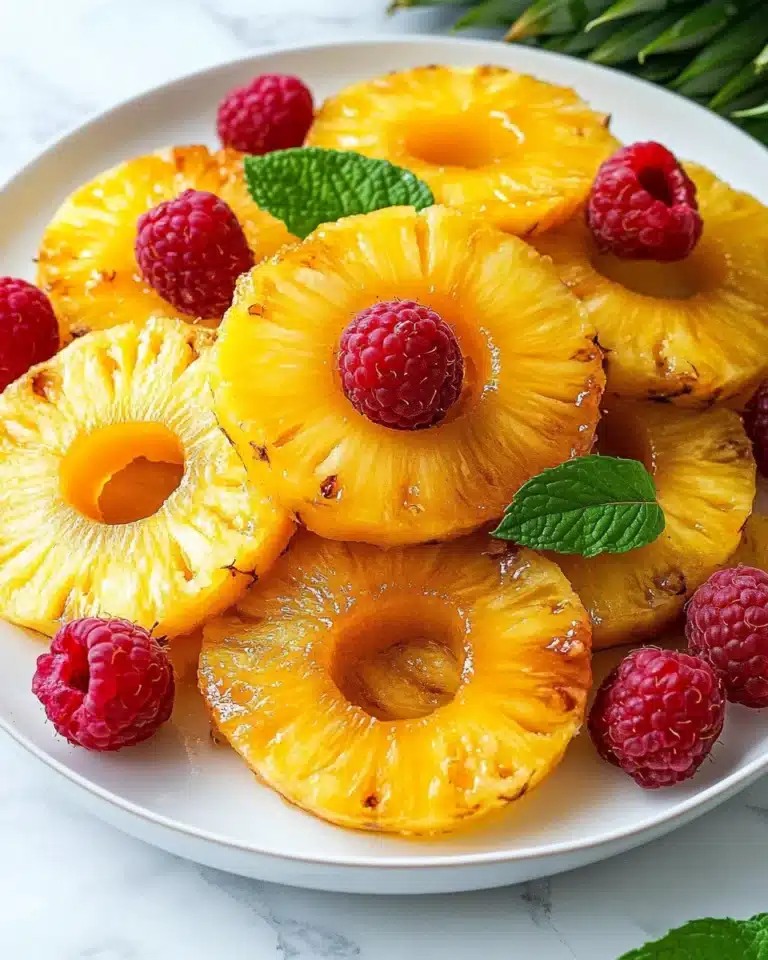 Grilled Pineapple with Brown Sugar Cinnamon Glaze Recipe