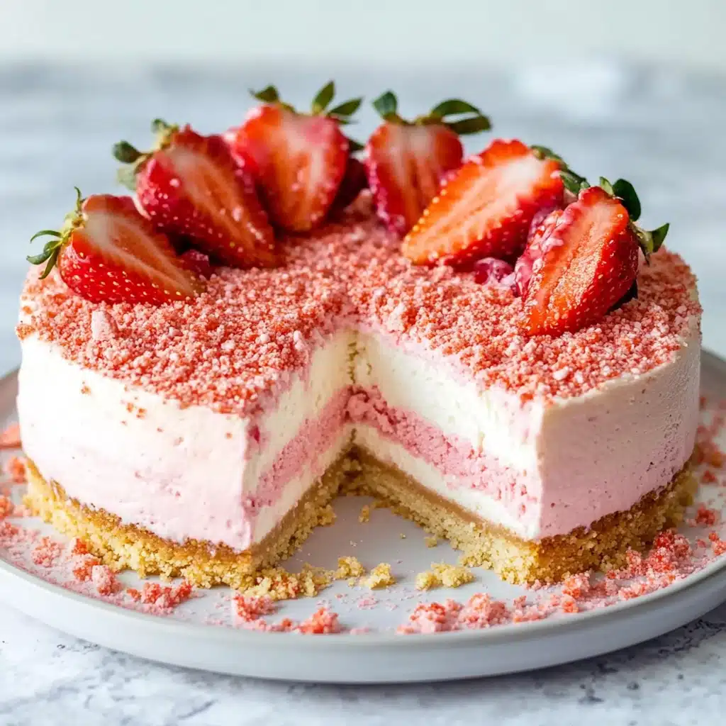 Strawberry Crunch Cheesecake Recipe - Recipe Image