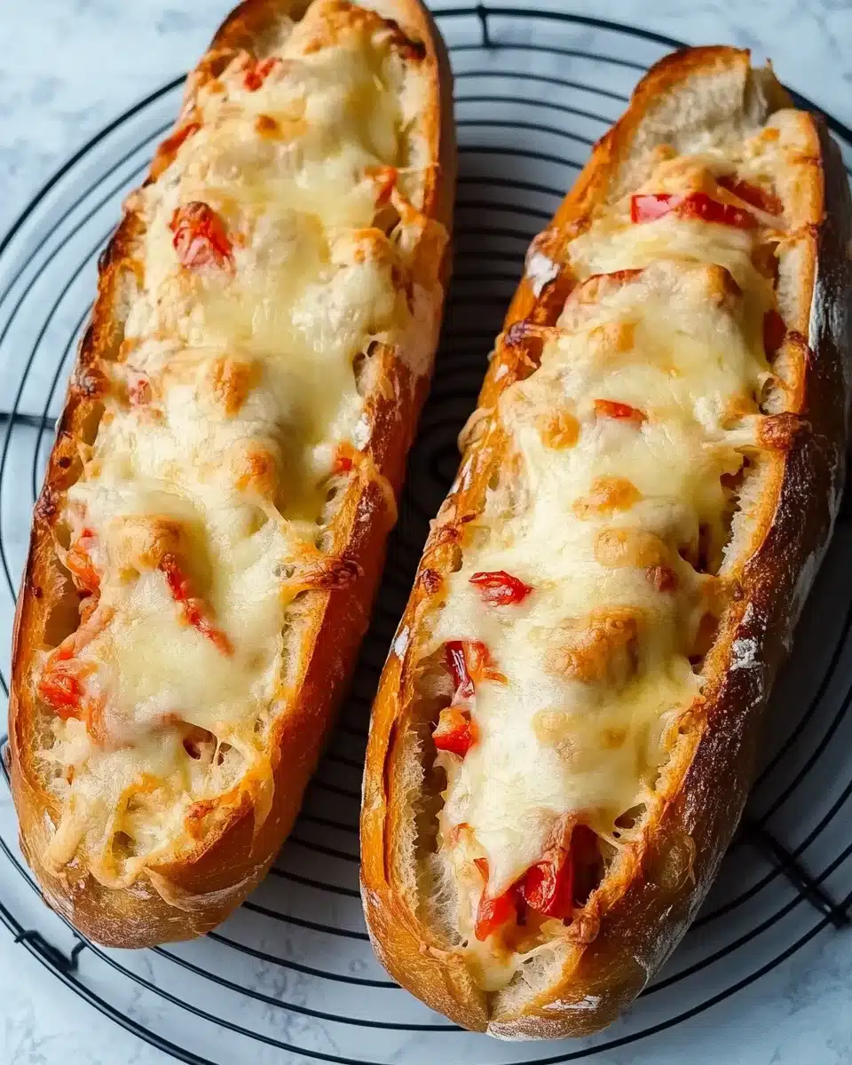 Cheesy Chicken Garlic Bread Recipe - Recipe Image