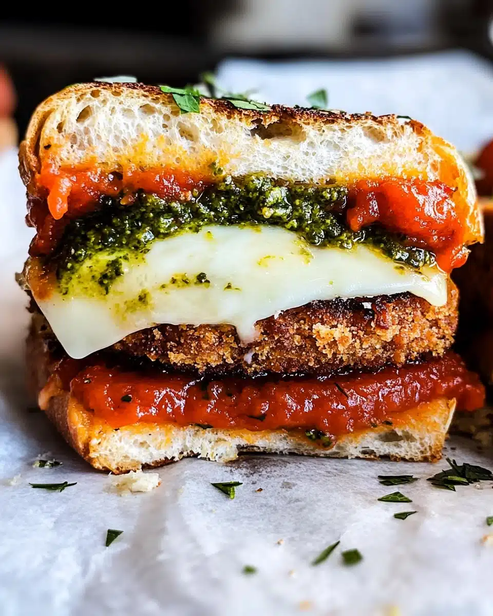 Garlic Bread Chicken Parmesan Sandwiches Recipe