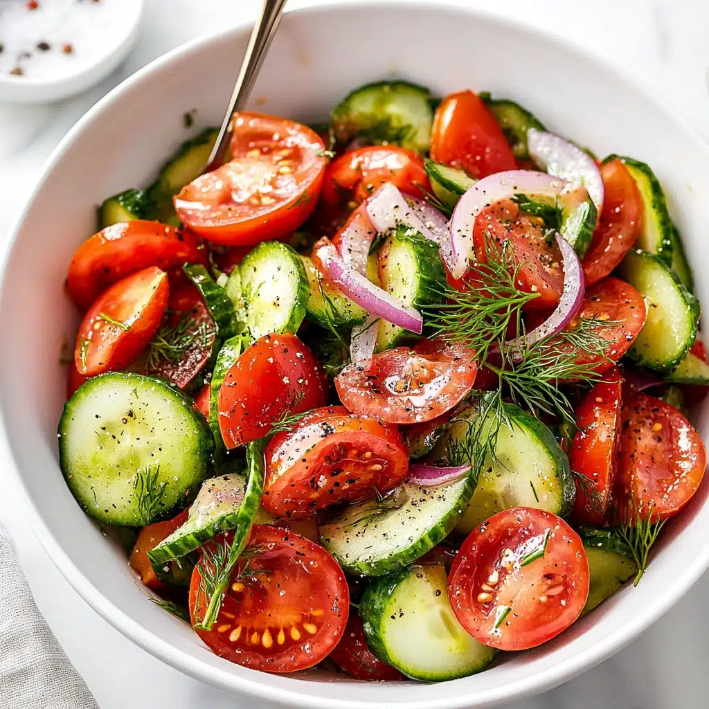 Fresh Herb Cucumber Tomato Salad Recipe