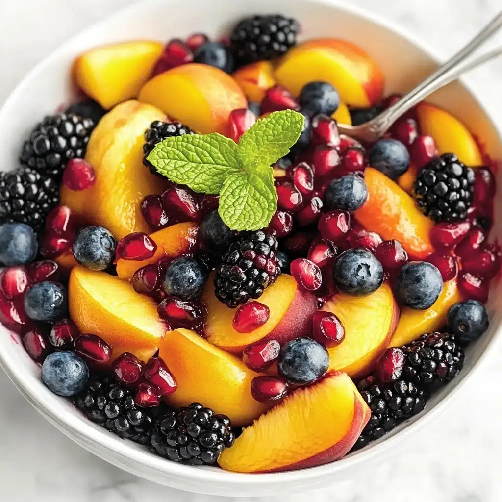 Basil Lime Peach Berry Salad Recipe - Recipe Image