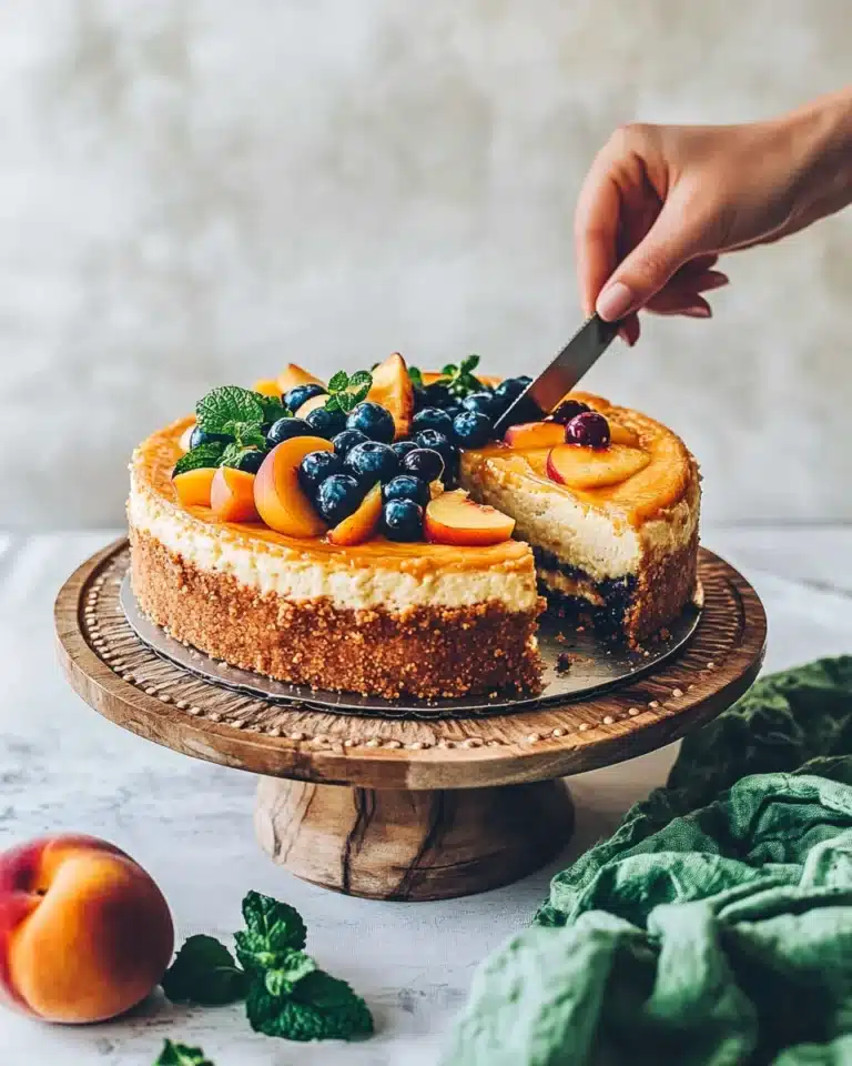 Blueberry Peach Cheesecake Delight Recipe