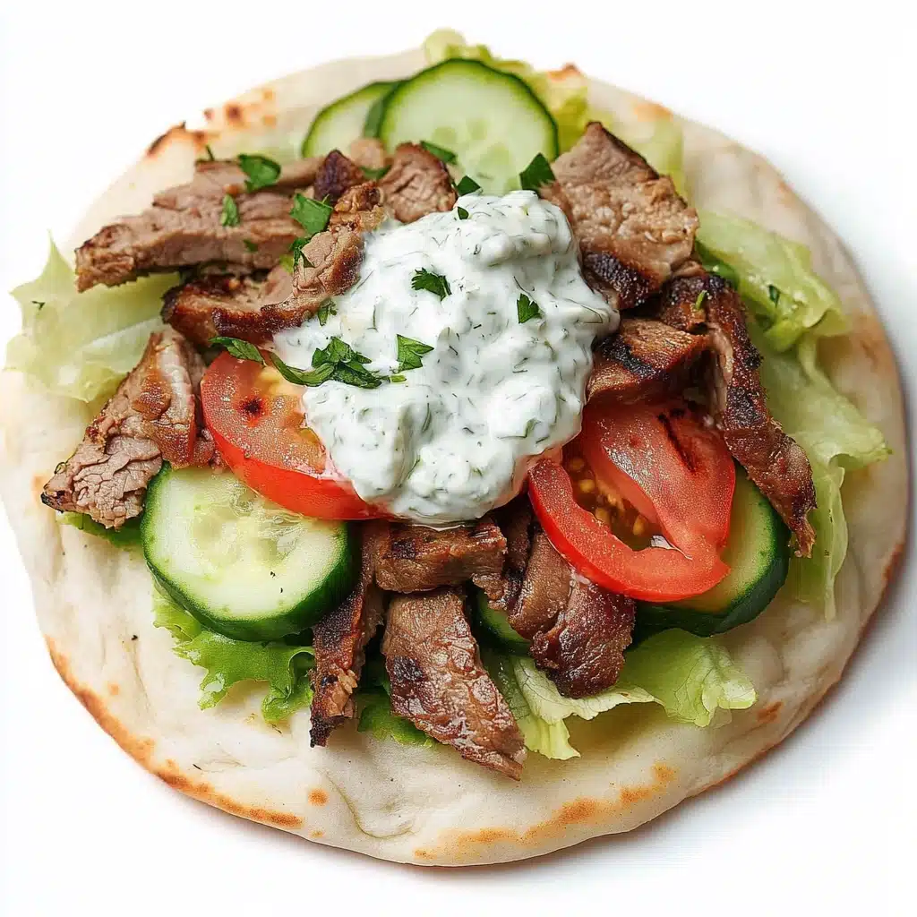 Slow Cooker Beef Gyros with Tzatziki Sauce Recipe - Recipe Image