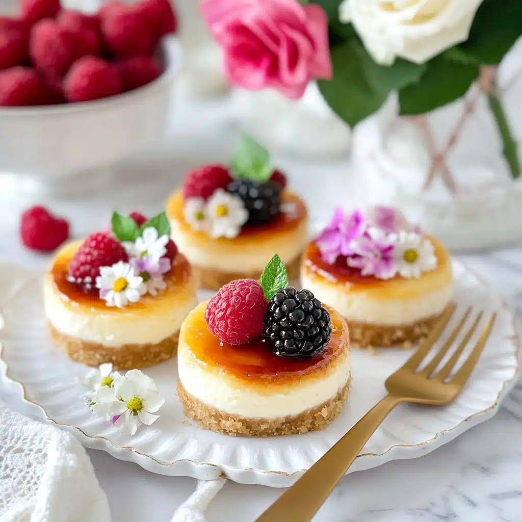 Mini Crème Brulee Cheesecakes Recipe - Recipe Image