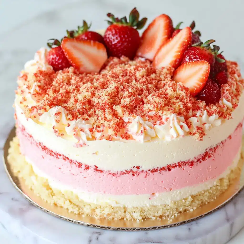 Strawberry Crunch Cheesecake Recipe - Recipe Image