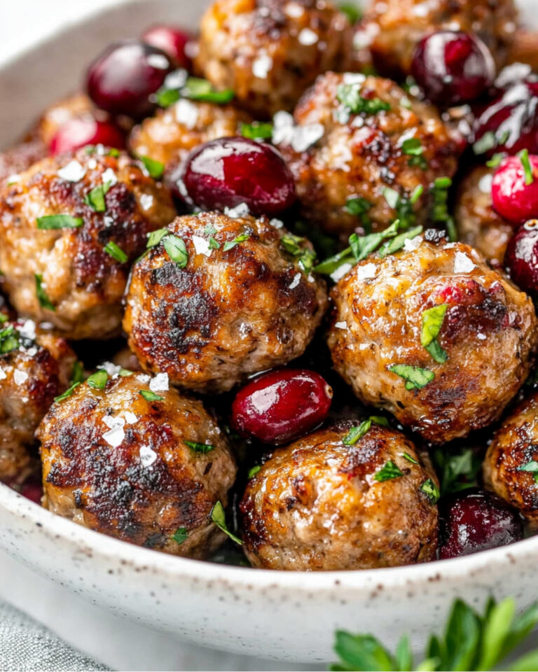 Air Fryer Cranberry Turkey Balls Recipe