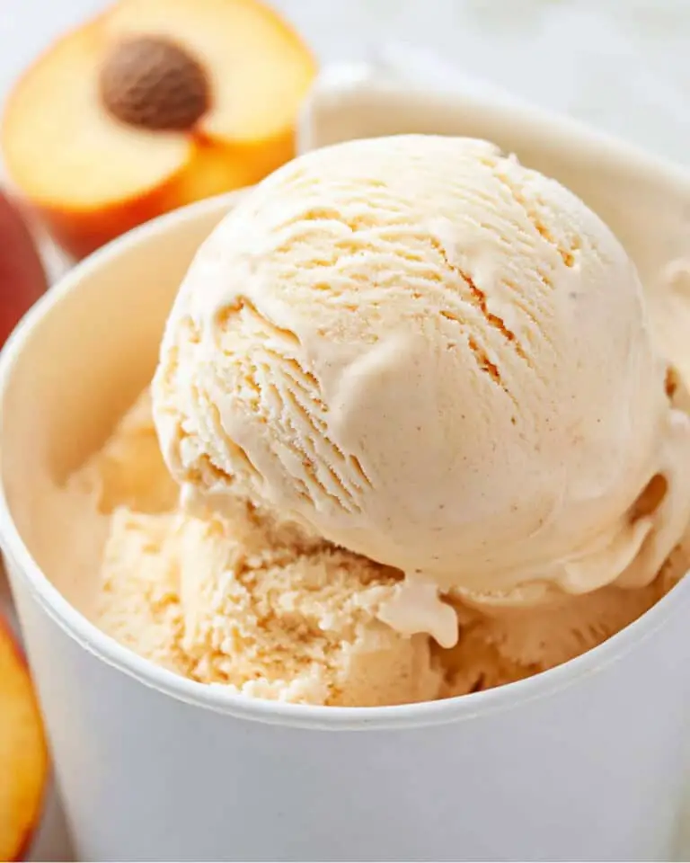 Fresh Peach & Goat Cheese Ice Cream Recipe
