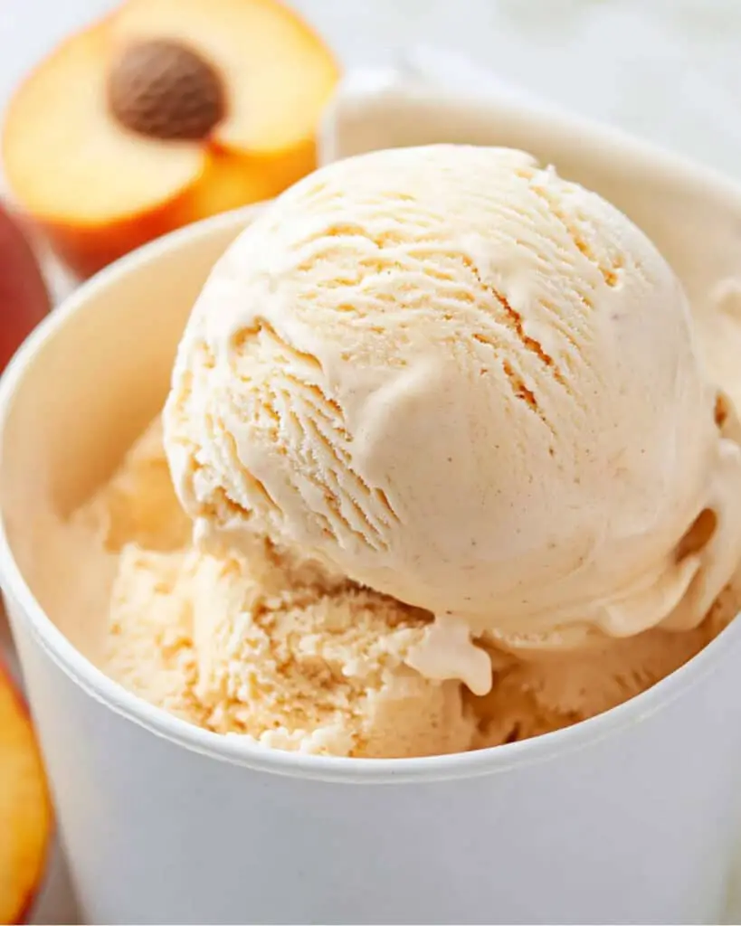 Fresh Peach & Goat Cheese Ice Cream Recipe