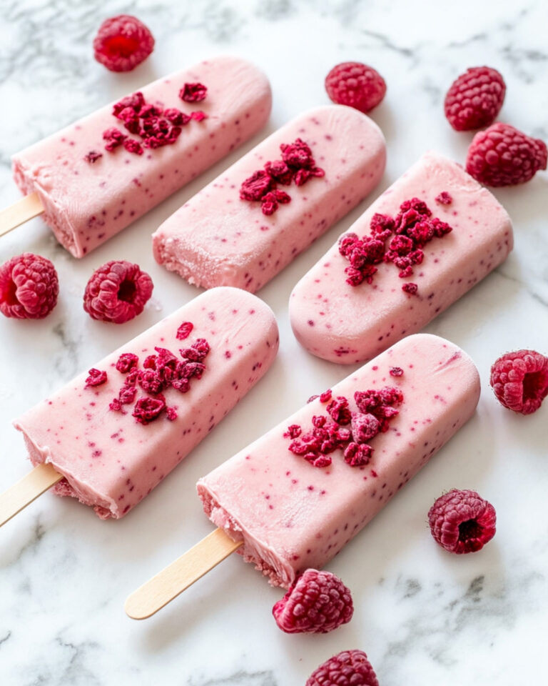 Raspberry White Chocolate Ice Cream Pops Recipe