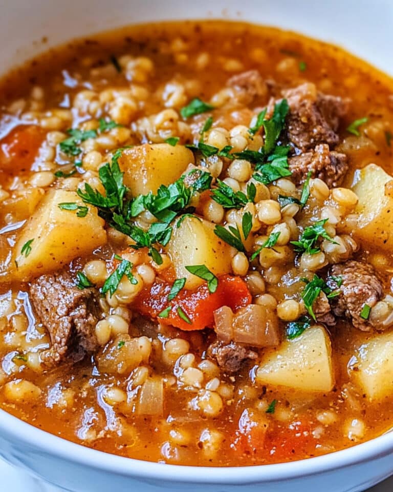 Hearty Stove-Top Beef & Barley Soup Recipe